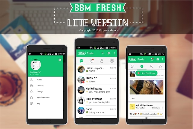 BBM Mod Fresh Lite V2.13.1.14 Ringan Terbaru Untuk Android 2017 APK